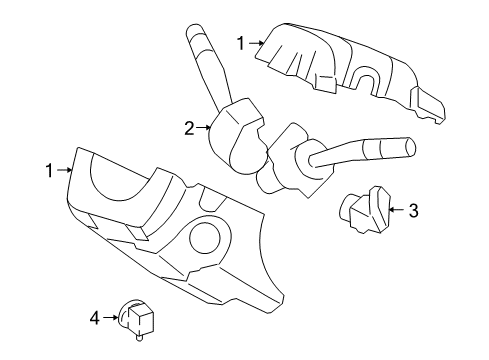 2005 Ford Escape Shroud, Switches & Levers Diagram 1 - Thumbnail