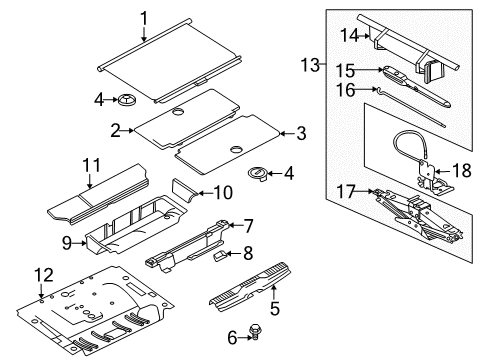 2007 Mercury Mountaineer Interior Trim - Rear Body Diagram