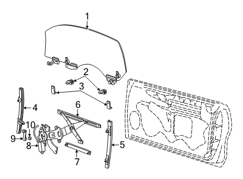 1999 Ford Mustang Door & Components, Electrical Diagram 1 - Thumbnail