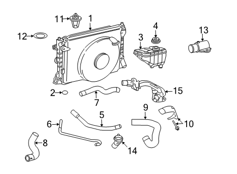 2005 Ford Mustang Thermostat Diagram for 2C5Z-8575-AA
