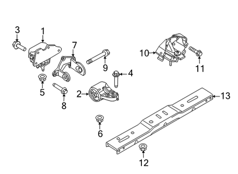2022 Ford F-150 Engine & Trans Mounting Diagram
