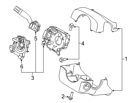 2019 Ford F-150 Shroud, Switches & Levers Diagram