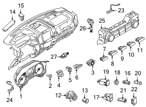 2022 Ford F-150 A/C & Heater Control Units Diagram