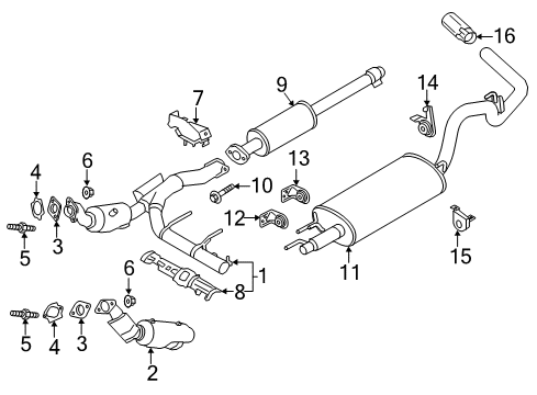 2020 Ford F-150 Exhaust Components Diagram 4 - Thumbnail