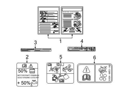 2012 Lincoln MKZ Information Labels Diagram 2 - Thumbnail