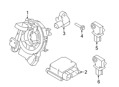 2018 Ford F-350 Super Duty Air Bag Components Diagram