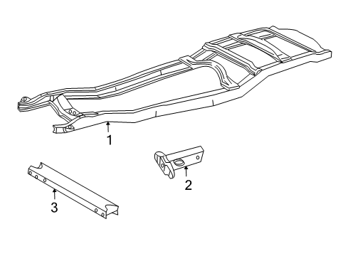 2005 Lincoln Navigator Frame & Components Diagram