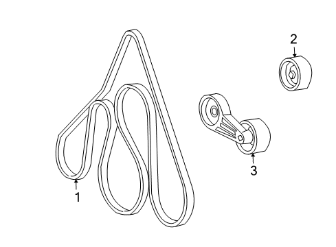 2004 Ford Excursion Belts & Pulleys Diagram