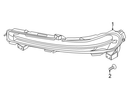 2020 Lincoln Aviator Signal Lamp Assembly, Front Driver Side Diagram for LC5Z-15A201-H