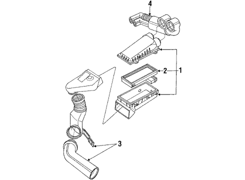1990 Ford E-250 Econoline Club Wagon Air Inlet Diagram