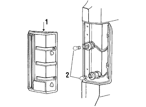 1990 Ford F-150 Combination Lamps Diagram