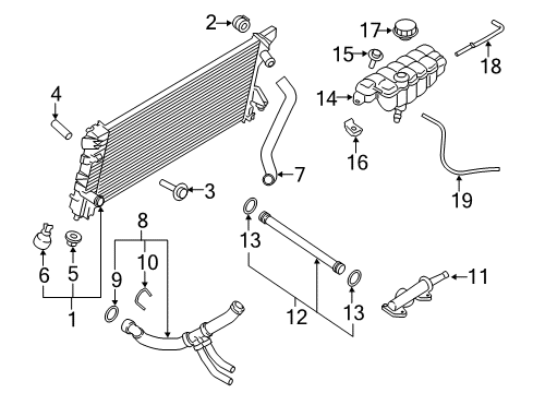 2019 Ford F-150 Radiator & Components Diagram