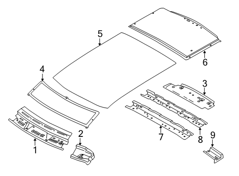 2015 Ford Transit Connect Roof & Components Diagram 4 - Thumbnail