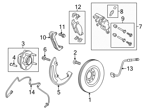 2010 Ford Flex Front Brakes Diagram