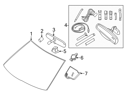 2013 Ford Edge Windshield Glass Diagram