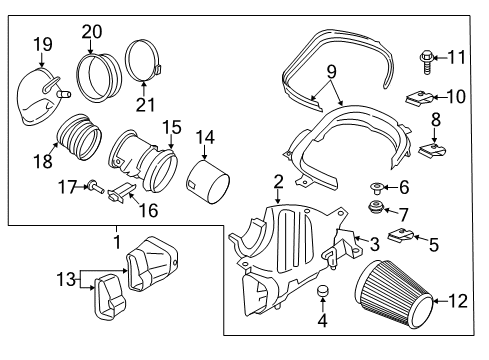 2016 Ford Mustang Lower Tray Insulator Diagram for 8S4Z-9P686-A