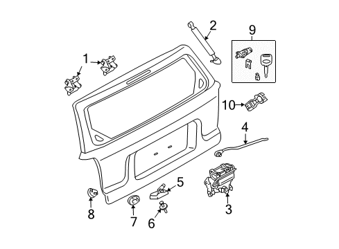 2006 Mercury Mariner Lift Gate Diagram