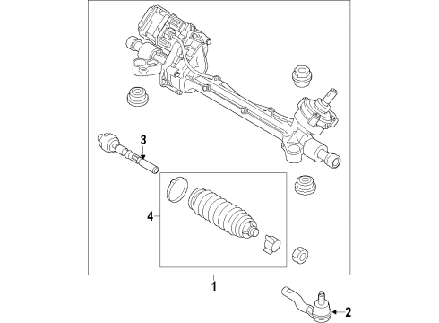 2010 Lincoln MKS Steering Column & Wheel, Steering Gear & Linkage Diagram