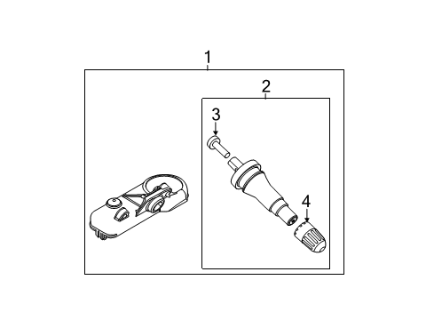 2012 Ford Taurus TPMS Sensor Diagram for BB5Z-1A189-A
