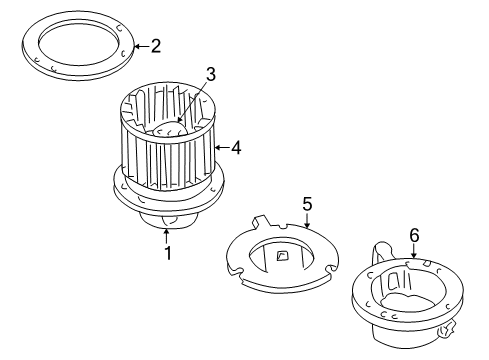 2006 Mercury Mariner Blower Motor & Fan Diagram