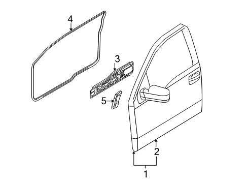 2013 Ford F-150 Front Door Diagram