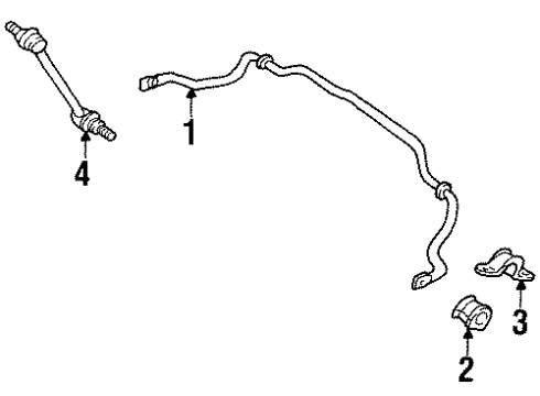 2000 Mercury Cougar Stabilizer Bar & Components - Front Diagram
