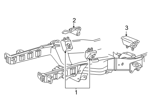 2000 Ford Ranger Engine & Trans Mounting Diagram