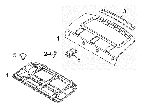 2015 Ford Focus Interior Trim - Rear Body Diagram