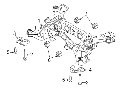 2021 Lincoln Nautilus Suspension Mounting - Rear Diagram