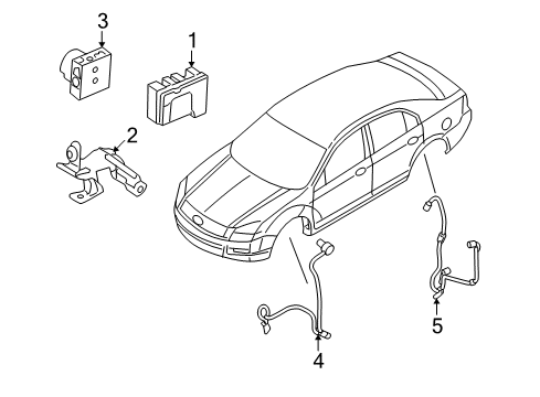 2008 Mercury Milan Anti-Lock Brakes Diagram