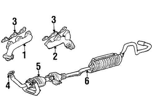 1994 Ford Ranger Exhaust Components Diagram
