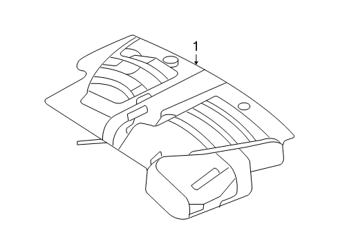 2004 Lincoln Aviator Engine Cover Diagram for 2C5Z-6A946-AA
