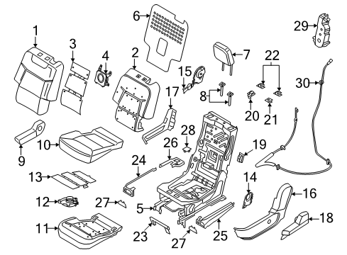 2023 Lincoln Aviator Bezel Diagram for MB5Z-78624A08-BC