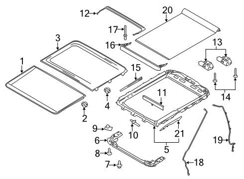 2018 Ford F-350 Super Duty Sunroof Diagram