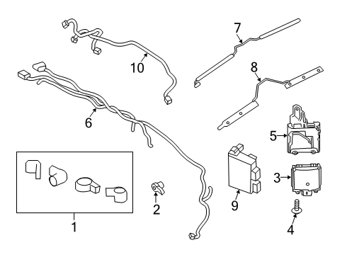 2021 Lincoln Nautilus Electrical Components - Rear Bumper Diagram