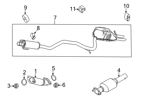 2011 Ford Fusion Exhaust Components Diagram
