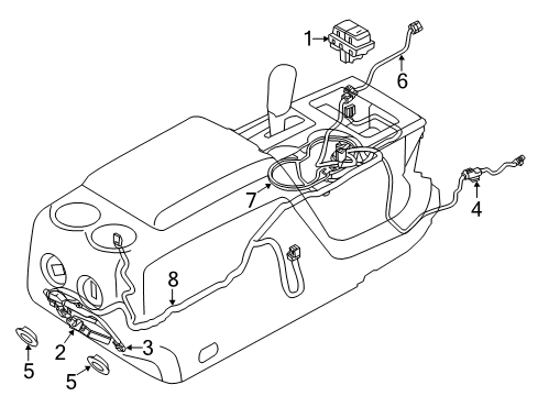 2011 Ford F-150 Front Console Diagram 1 - Thumbnail