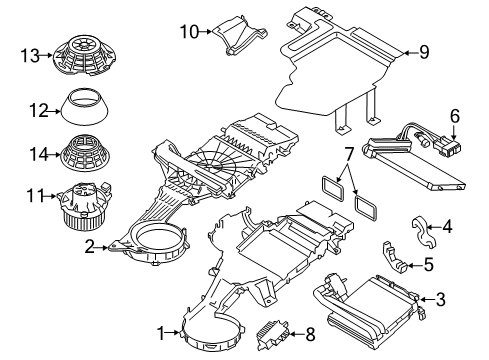 2014 Ford Transit Connect A/C Evaporator Diagram