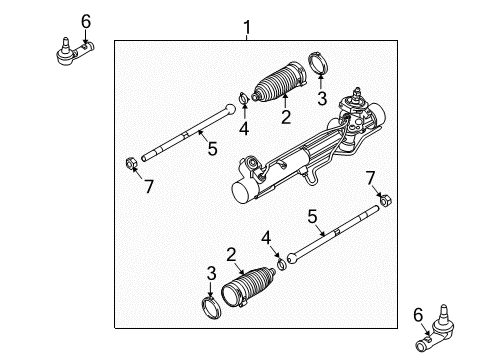 2011 Ford Focus Tie Rod Boot Diagram for 9S4Z-3K661-B