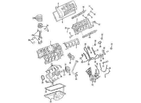 1996 Lincoln Continental Oil Pan Diagram for F7OZ-6675-BA
