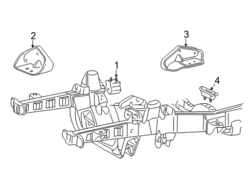 1999 Ford Explorer Engine & Trans Mounting Diagram