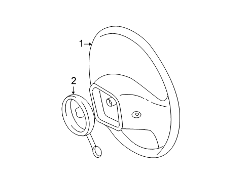 1992 Ford E-150 Econoline Steering Column, Steering Gear & Linkage, Steering Wheel & Trim Diagram