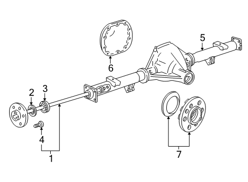 2000 Ford Expedition Axle Housing - Rear Diagram