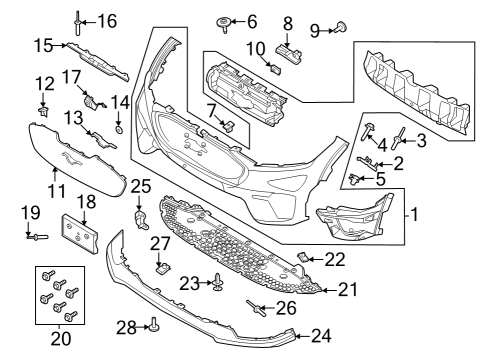 2022 Ford Mustang Mach-E Bumper & Components - Front Diagram