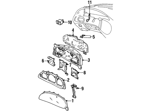 1997 Ford Taurus Tachometer Diagram for F8DZ17360AA