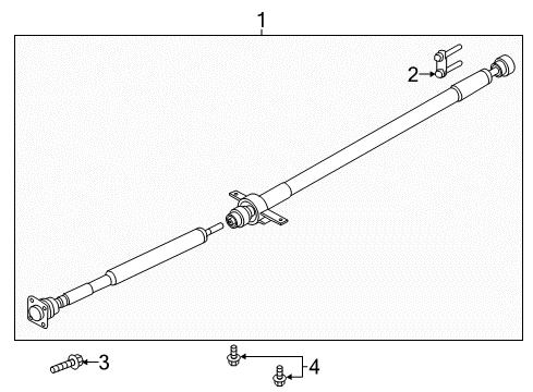 2014 Lincoln MKZ Drive Shaft - Rear Diagram