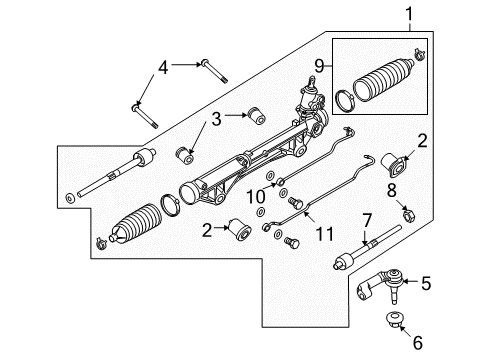 2009 Ford F-150 Steering Column & Wheel, Steering Gear & Linkage Diagram 3 - Thumbnail