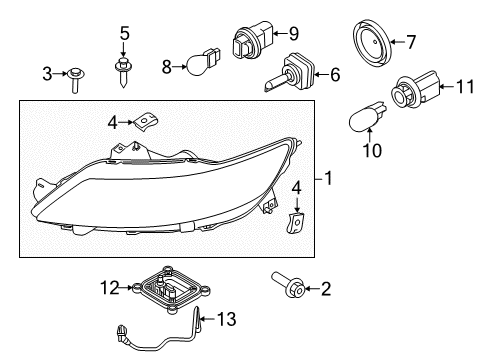 2015 Ford Police Interceptor Sedan Bulbs Diagram