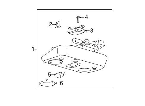 2020 Ford Mustang Overhead Console Diagram 4 - Thumbnail