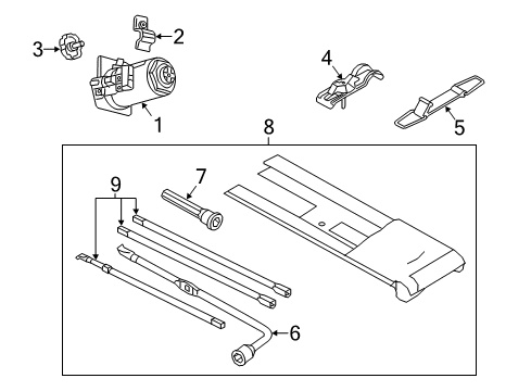 2014 Ford F-250 Super Duty Jack & Components Diagram